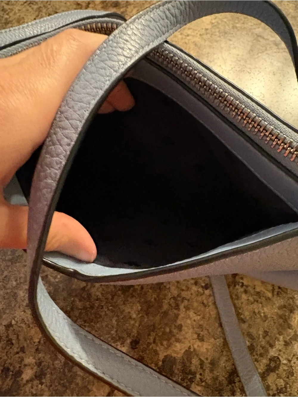 kate spade compact pebbled